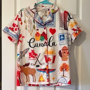 Colorful Canada Themed pajama set.